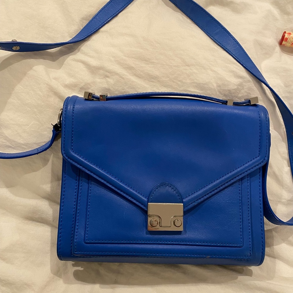 Loeffler Randall Blue Leather Shoulder Bag
